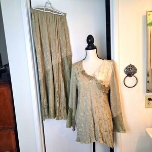 Spencer Alexis Maxi skirt set sz 8 vintage retro